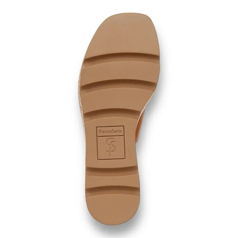 FRANCO SARTO Women’s Hesta Platform Sandals in the Size 9 in Tan Color